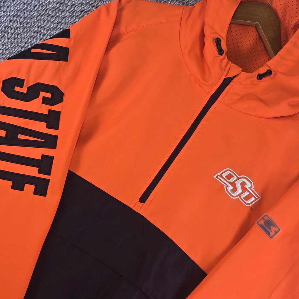 Oklahoma State Cowboys Colosseum Anorak Half Zip Jacket Mens XXL Orange Reloaded